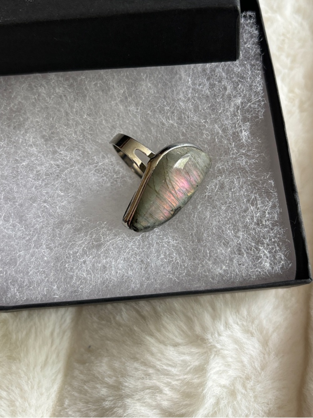 Labradorite Crystal Stone Gemstone Ring NEW NIB